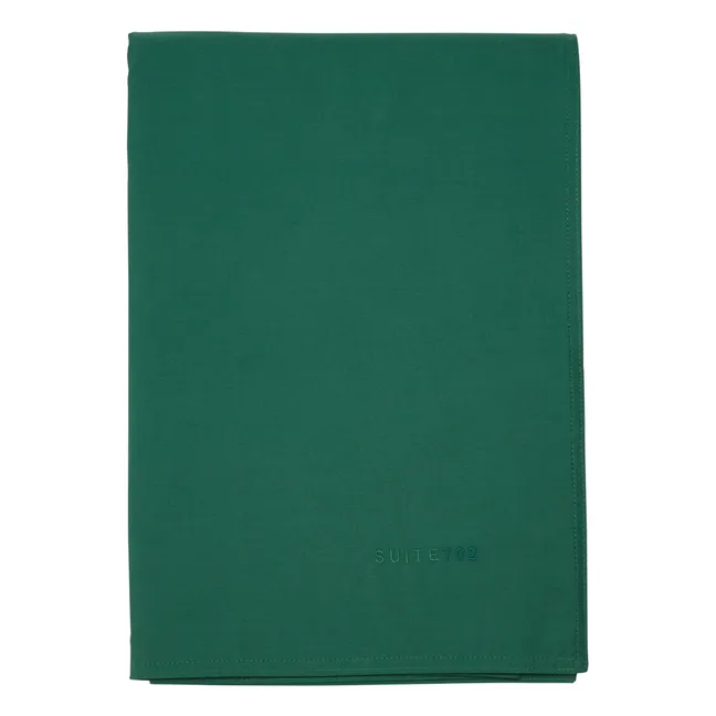Bettdeckenbezug aus organischem Perkal | Chromgrün