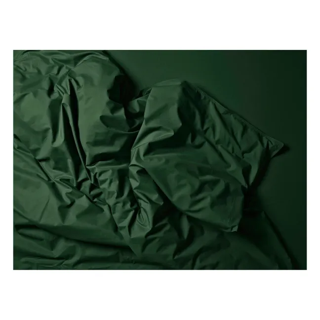 Bettdeckenbezug aus organischem Perkal | Chromgrün