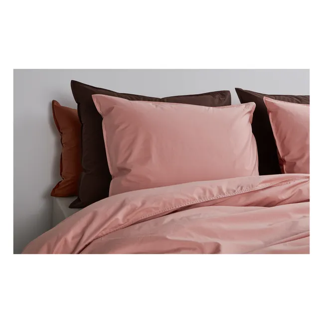 Bettdeckenbezug aus organischem Perkal | Mattrosa