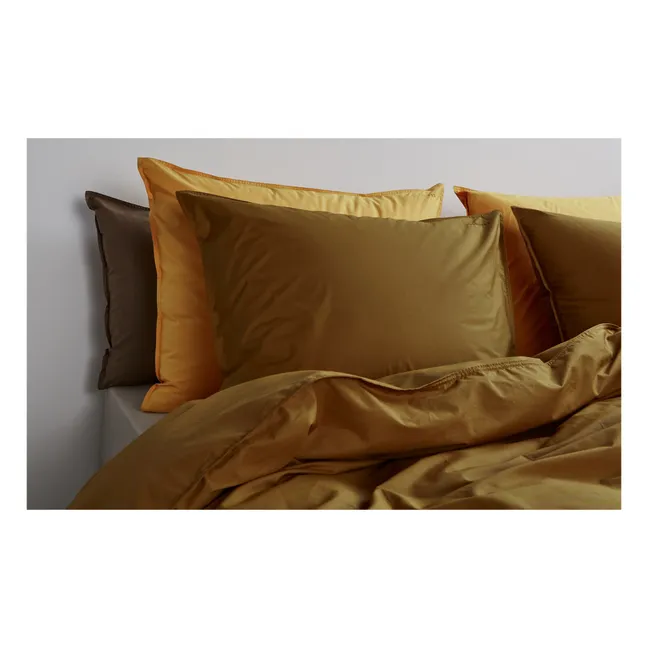 Organic Percale Duvet Cover | Khaki