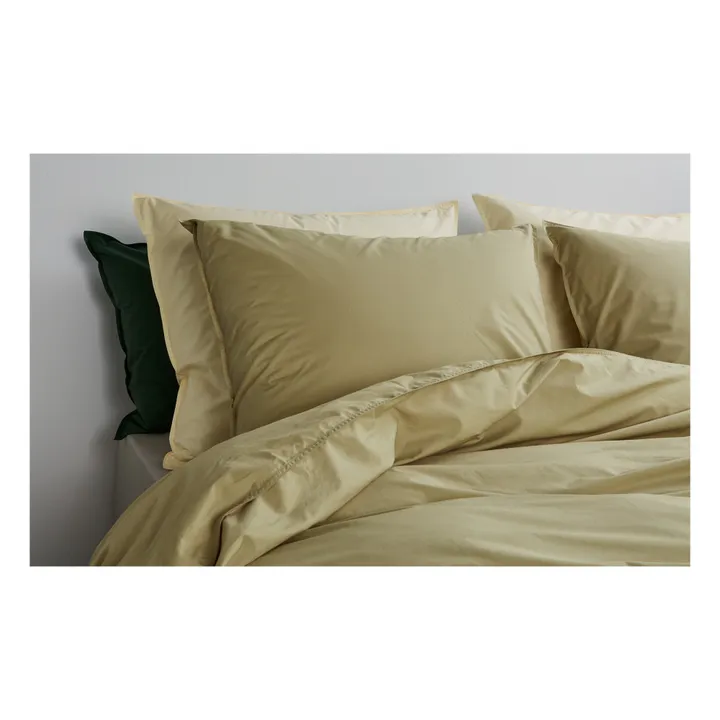 Organic Percale Duvet Cover | Pistachio green- Product image n°1