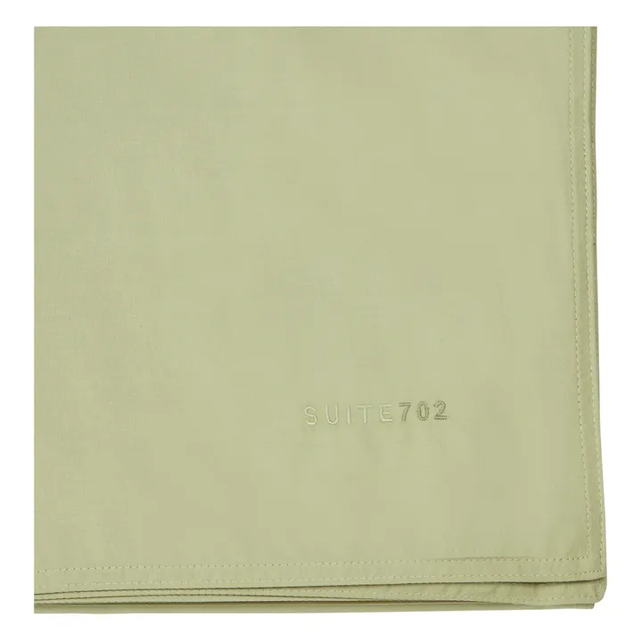 Organic Percale Duvet Cover | Pistachio green- Product image n°2