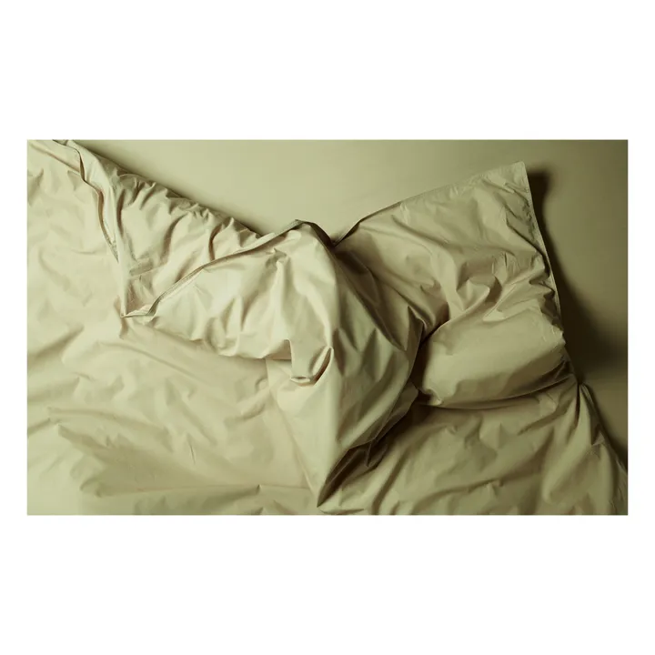 Organic Percale Duvet Cover | Pistachio green- Product image n°3