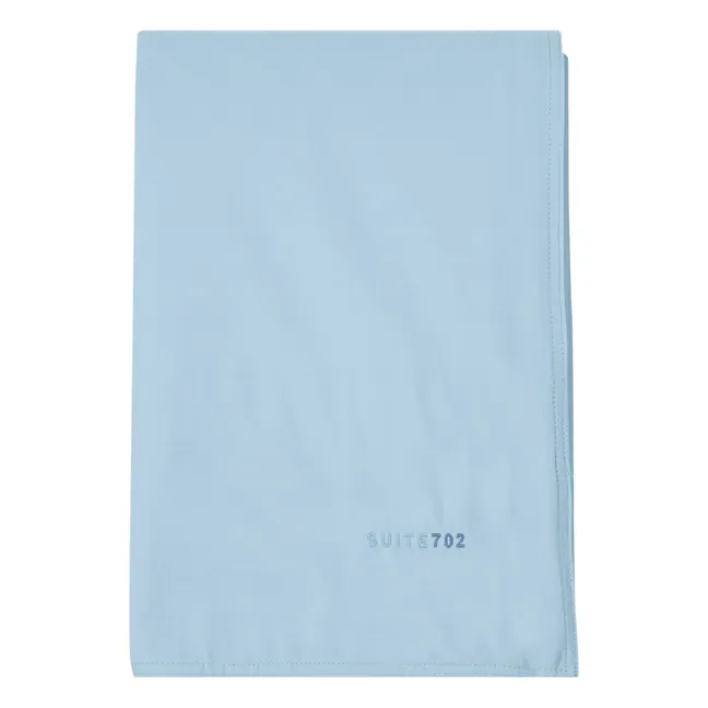 Organic Percale Duvet Cover | Light blue