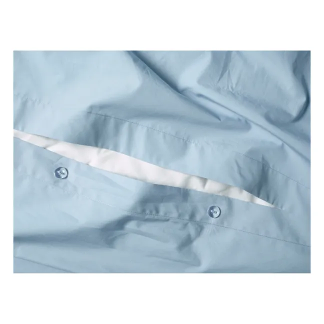 Organic Percale Duvet Cover | Light blue