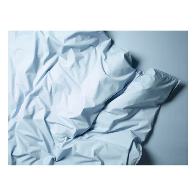 Bettdeckenbezug aus organischem Perkal | Hellblau