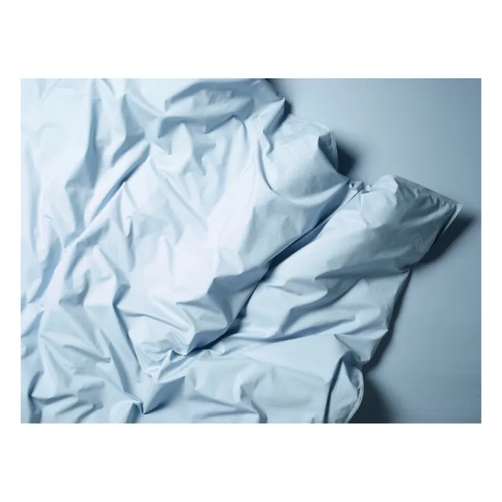 Organic Percale Duvet Cover | Light blue- Product image n°4