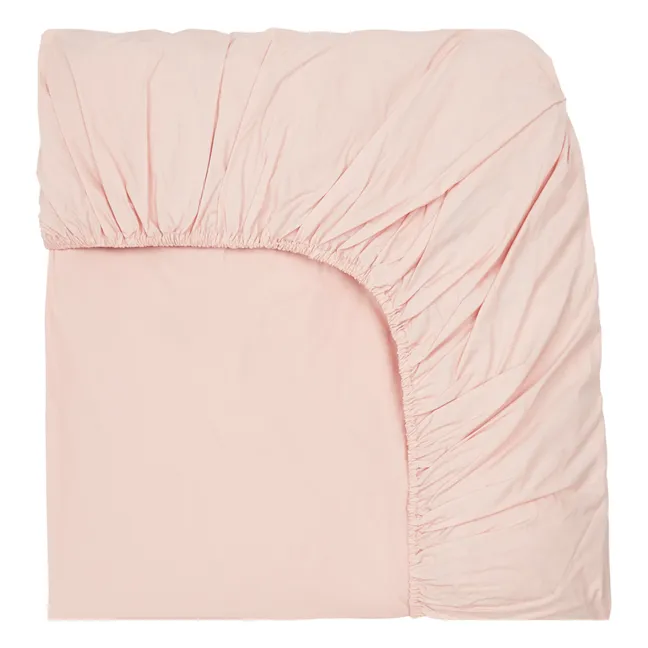 Organic Percale Fitted Sheet | Blush