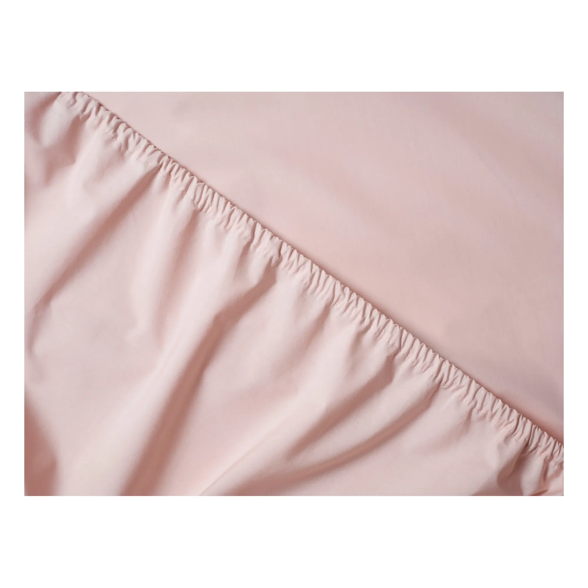 Drap-housse en percale organique | Blush- Image produit n°1