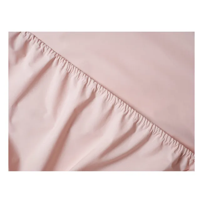 Organic Percale Fitted Sheet | Blush