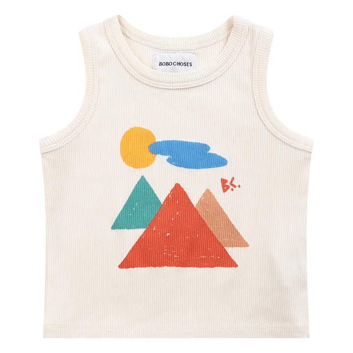 Camiseta de tirantes de algodón orgánico Montañas | Crudo- Imagen del producto n°0