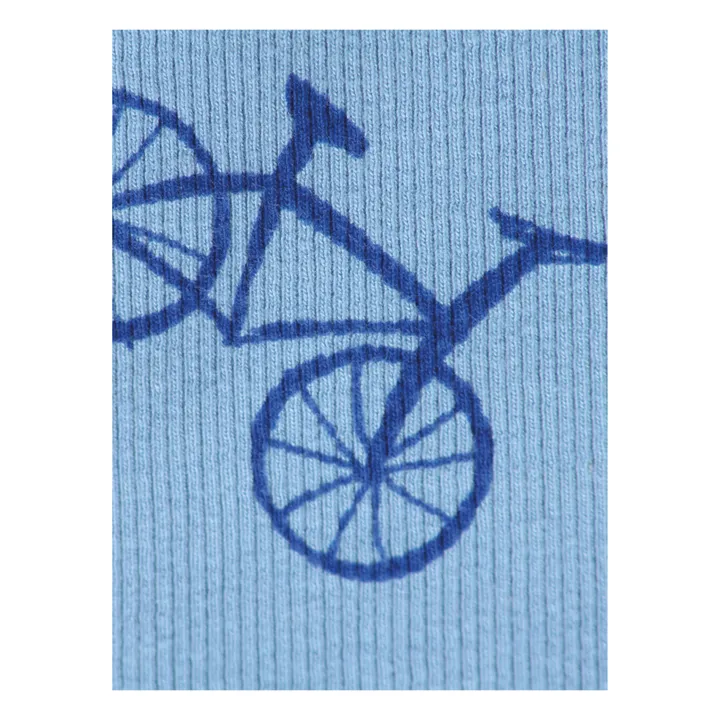 Body de algodón orgánico Bicicletas | Azul- Imagen del producto n°1
