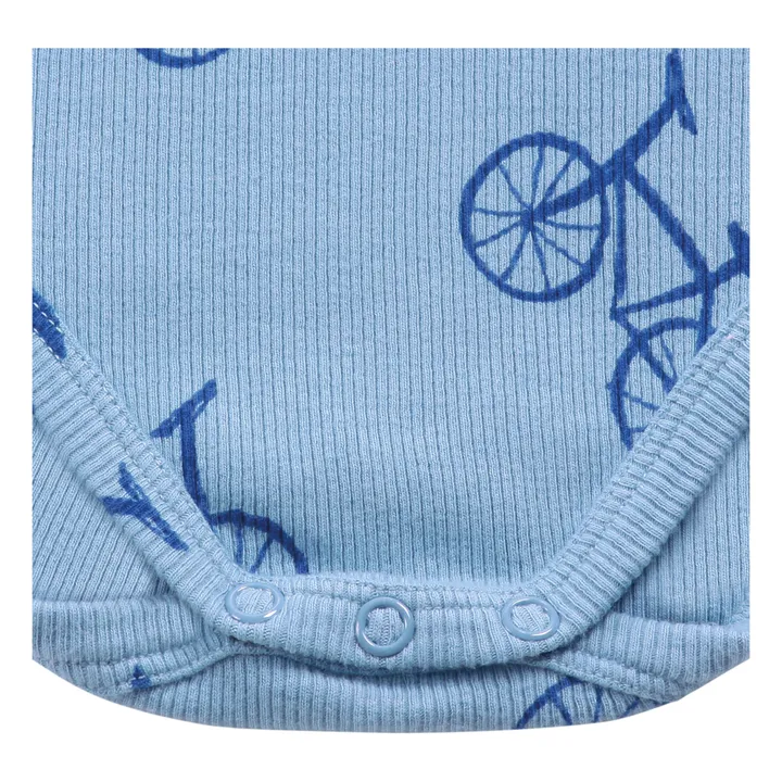 Body de algodón orgánico Bicicletas | Azul- Imagen del producto n°2