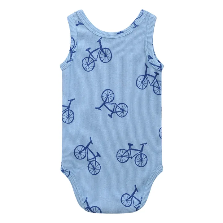 Body de algodón orgánico Bicicletas | Azul- Imagen del producto n°3