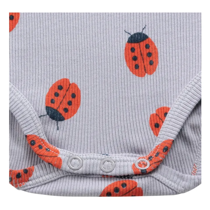 Organic Cotton Ladybird Babygrow | Mauve- Product image n°3
