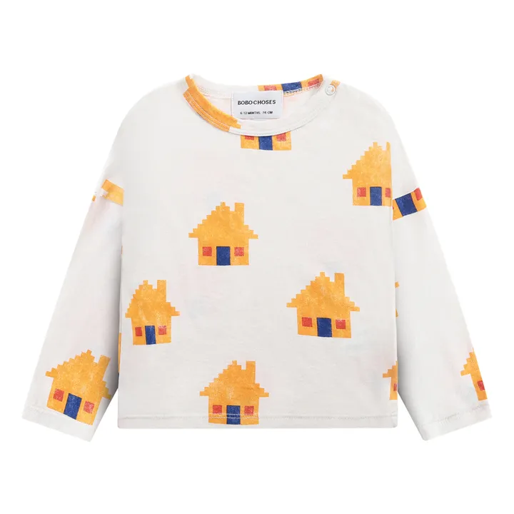 Camiseta de algodón orgánico Casas bebé | Crudo- Imagen del producto n°0