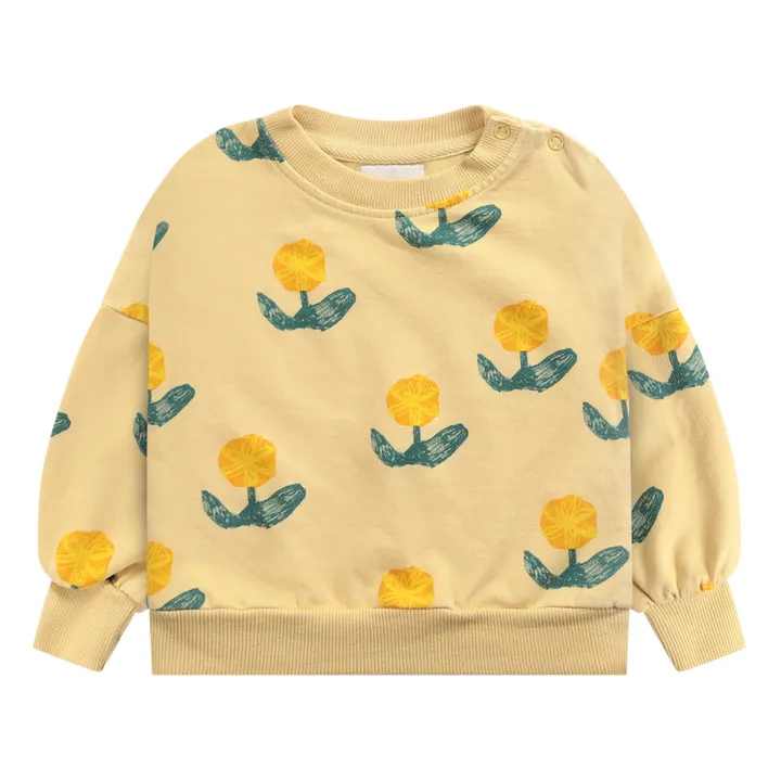 Organic Cotton Floral Sweatshirt | Yellow- Product image n°0