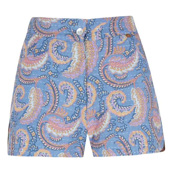 Pietra Cotton Voile Shorts | Blue- Product image n°0