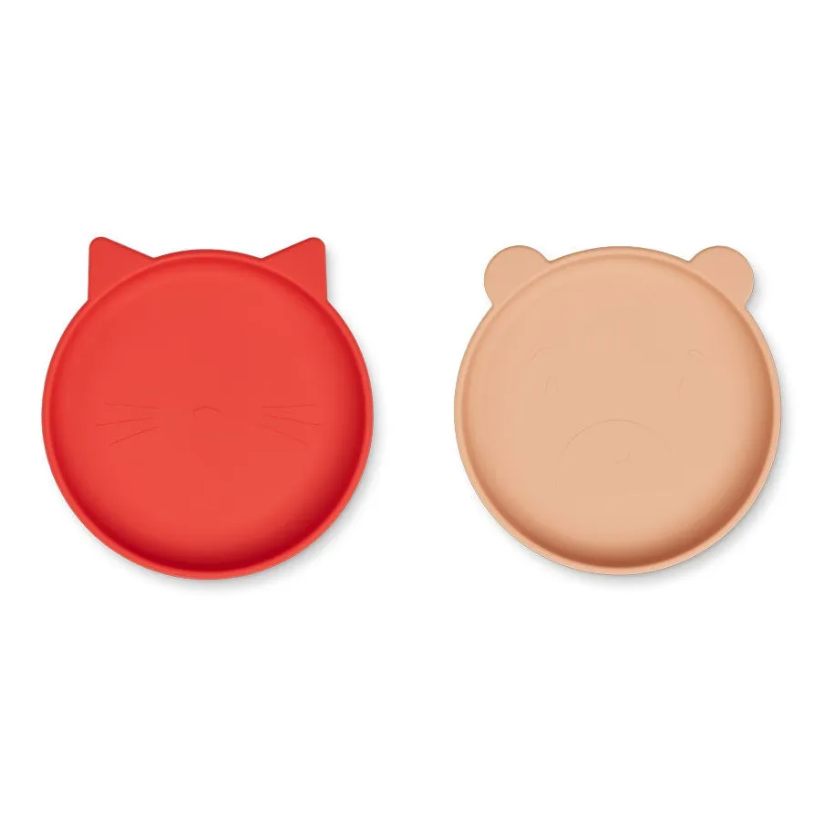 Liewood Red Olivia Plates - Set Of 2