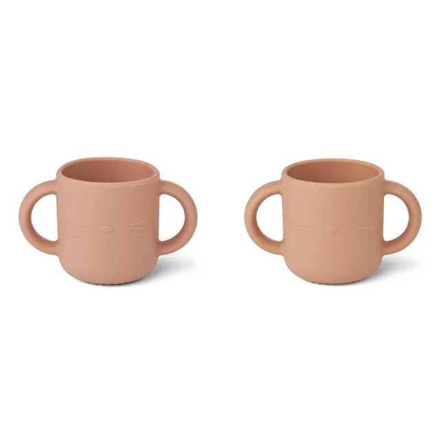 Gobelets Gene en silicone - Set de 2 | Rose