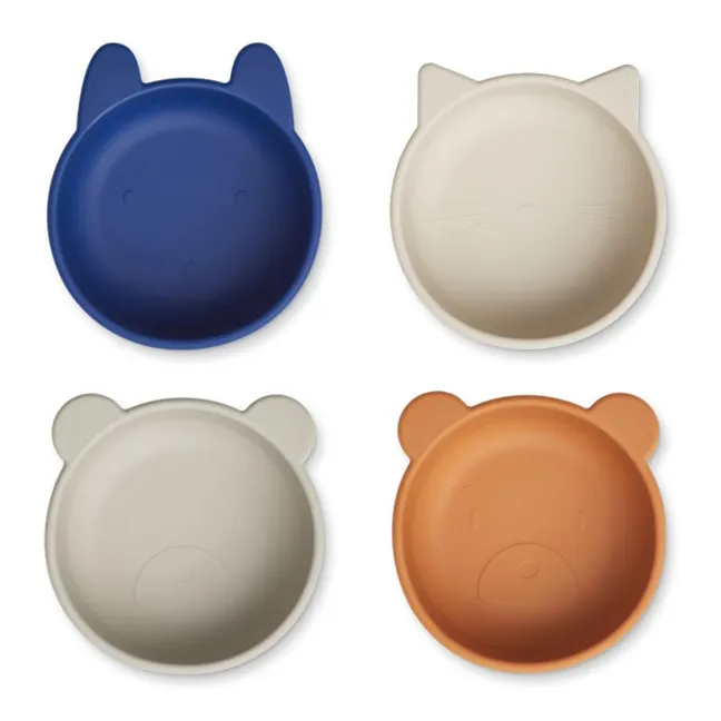 Iggy Silicone Bowls - Set of 4 | Navy blue