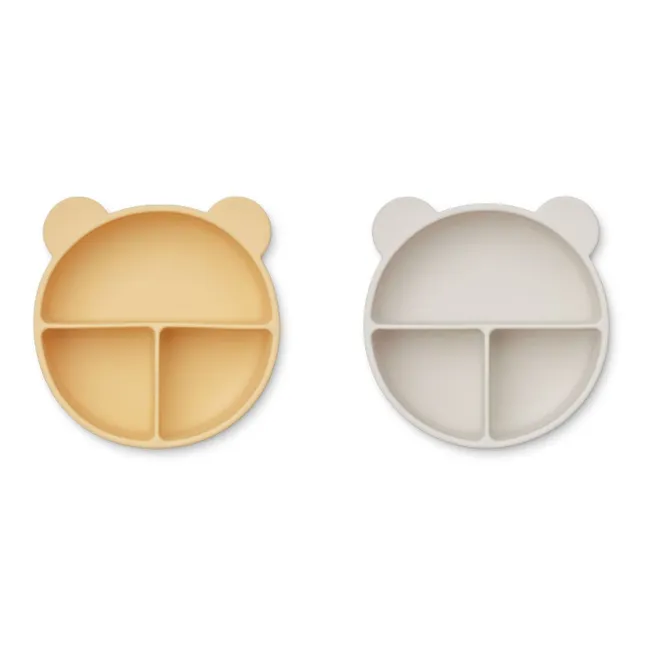 Cuencos de silicona Connie - Set de 2 | Amarillo palo