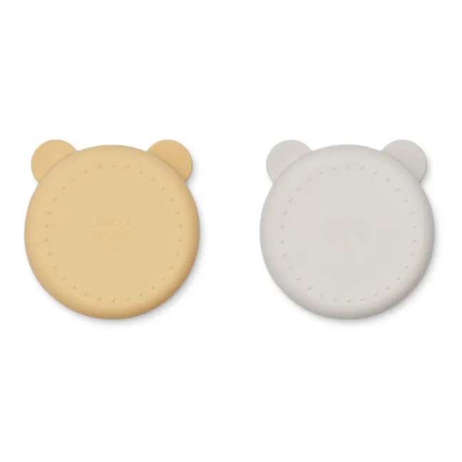 Cuencos de silicona Connie - Set de 2 | Amarillo palo