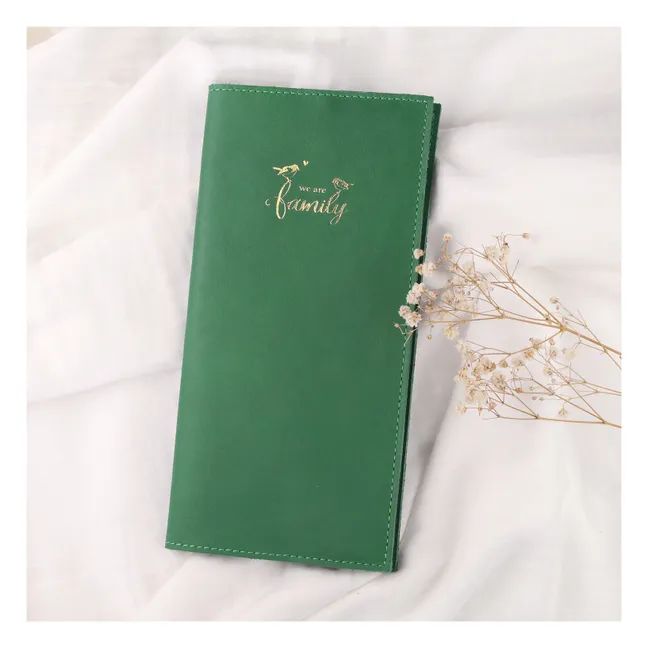 Funda de cuero para libro de familia | Verde