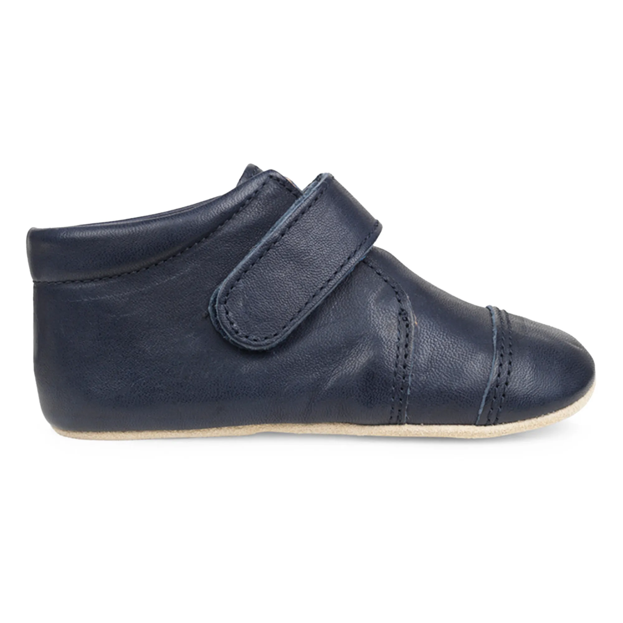 Petit Nord Navy Blue Velcro Booties