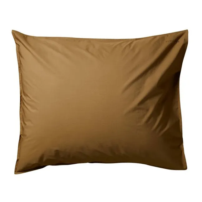 Funda de almohada de percal orgánico | Khaki