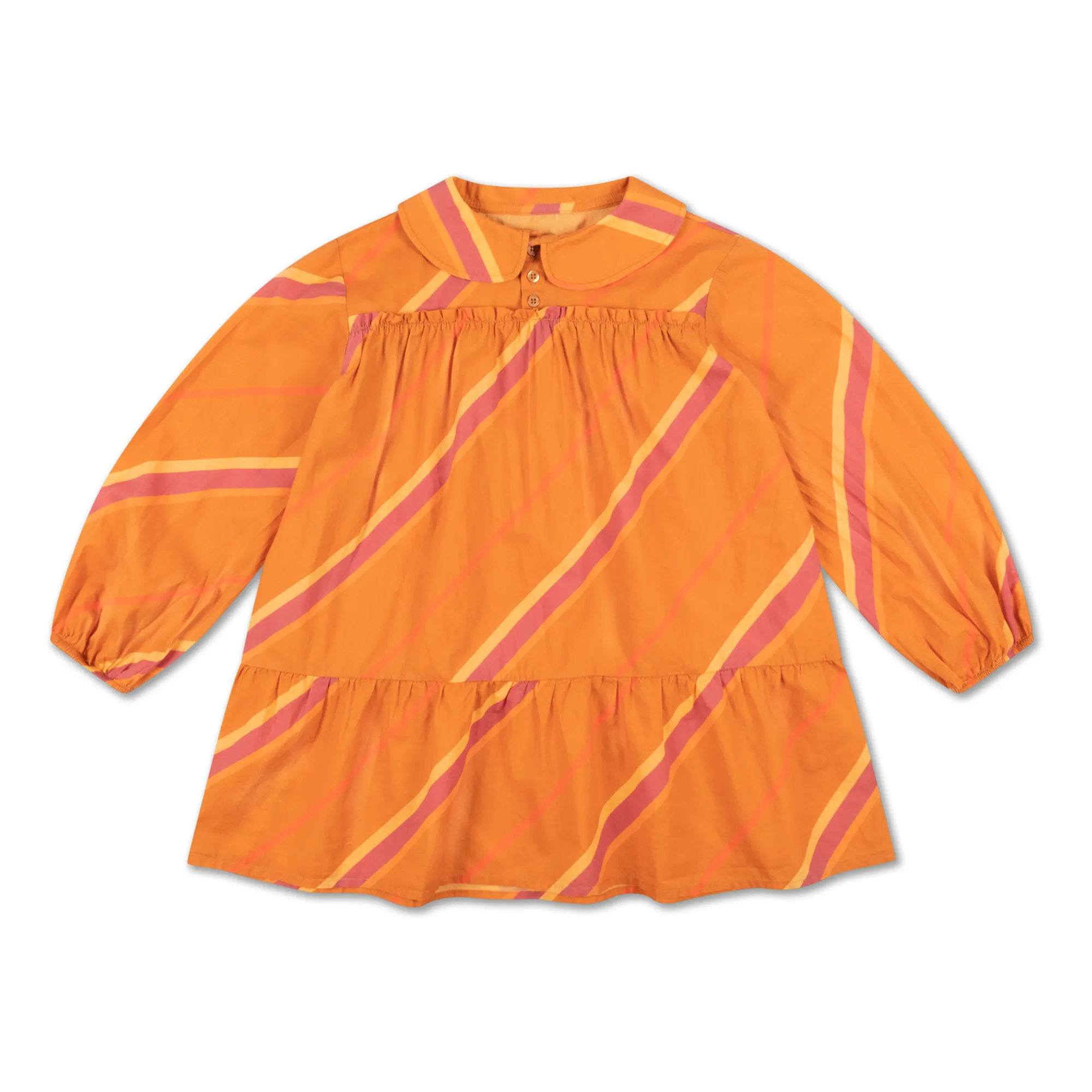 Repose Ams Orange Organic Cotton Collar Dress