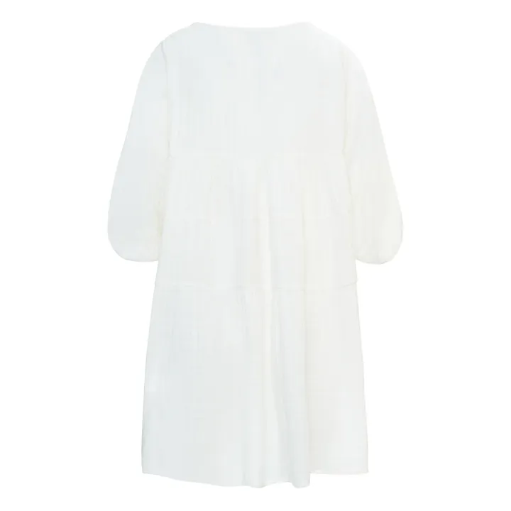 Kleid Addison Baumwollgaze | Weiß- Produktbild Nr. 4