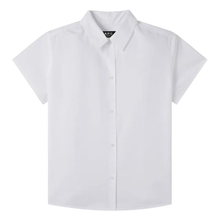 Camisa Marina Popeline de algodón | Blanco- Imagen del producto n°0