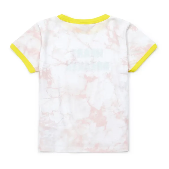 Camiseta de algodón orgánico Tie And Dye Heart | Rosa Palo