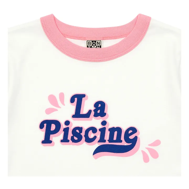 Organic Cotton Piscine T-shirt | Ecru- Product image n°3