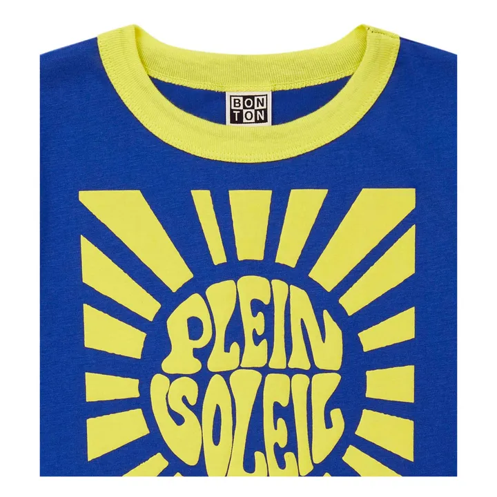 T-Shirt Bio-Baumwolle Sonne | Blau- Produktbild Nr. 1