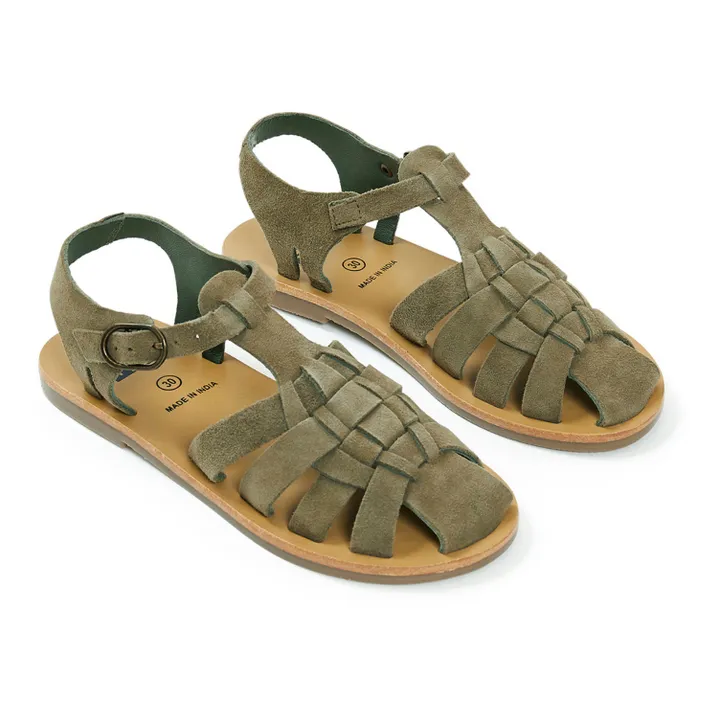 Sanmaikaon Suede Sandals | Khaki- Product image n°1