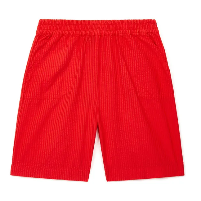 Rambo Seersucker Shorts | Red