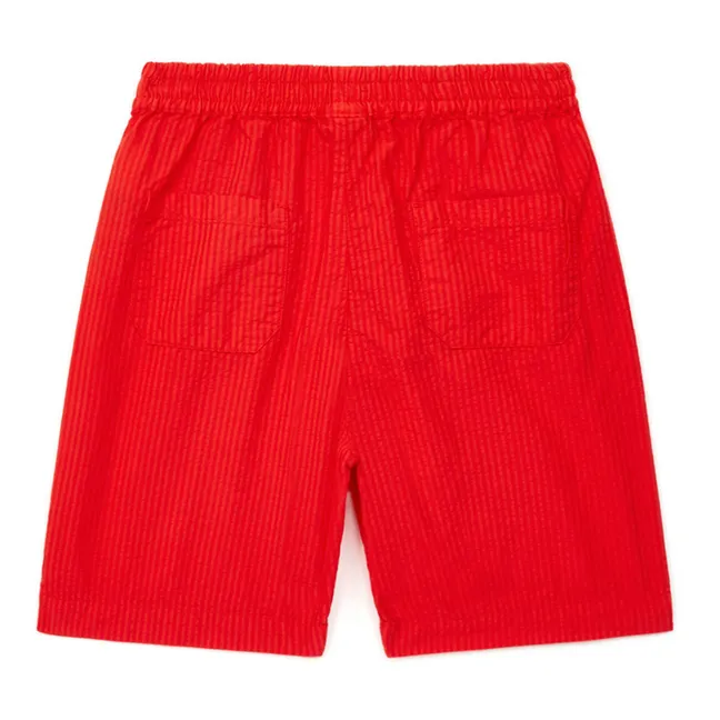 Rambo Seersucker Shorts | Red