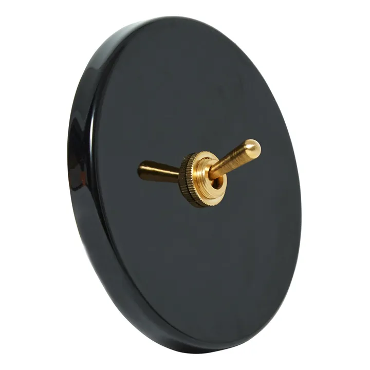 Interruptor individual de acero | Negro- Imagen del producto n°1