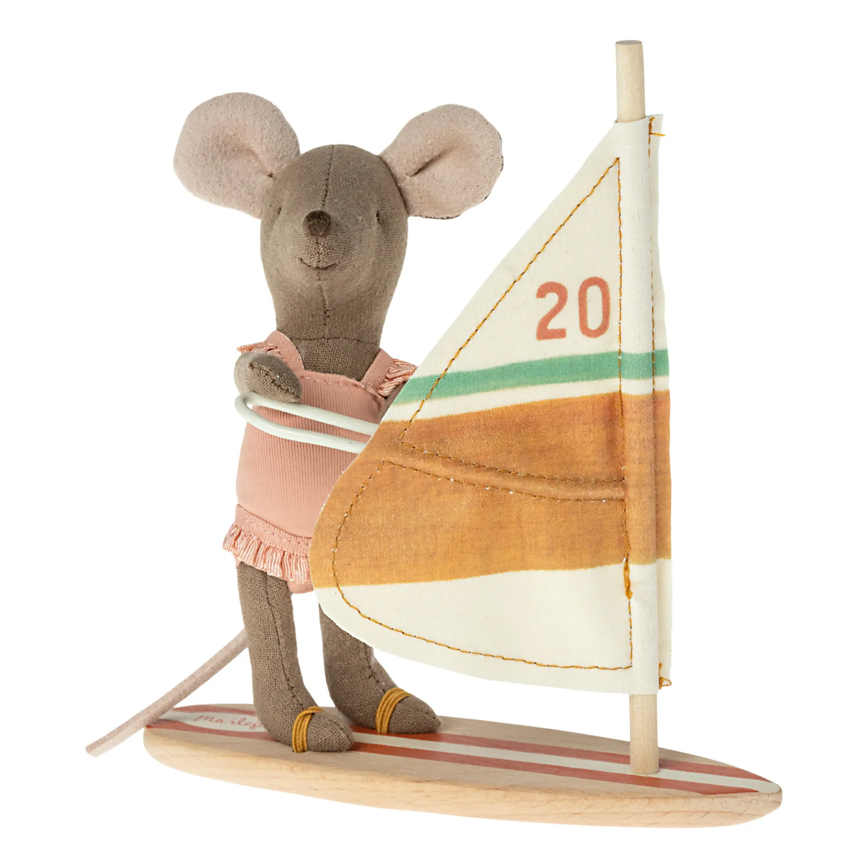 Maileg Multicoloured Little Sister Surfing Mouse