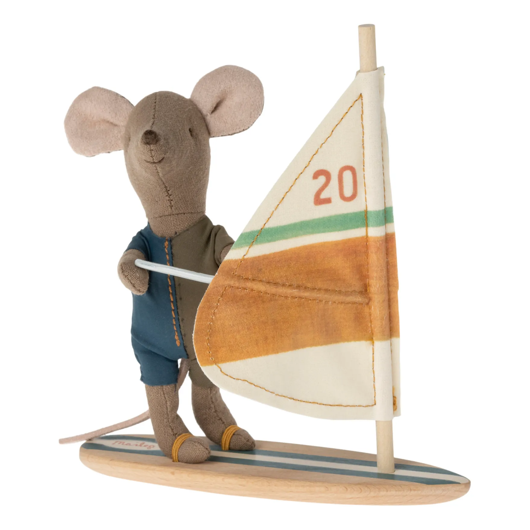 Maileg Multicoloured Little Brother Surfing Mouse