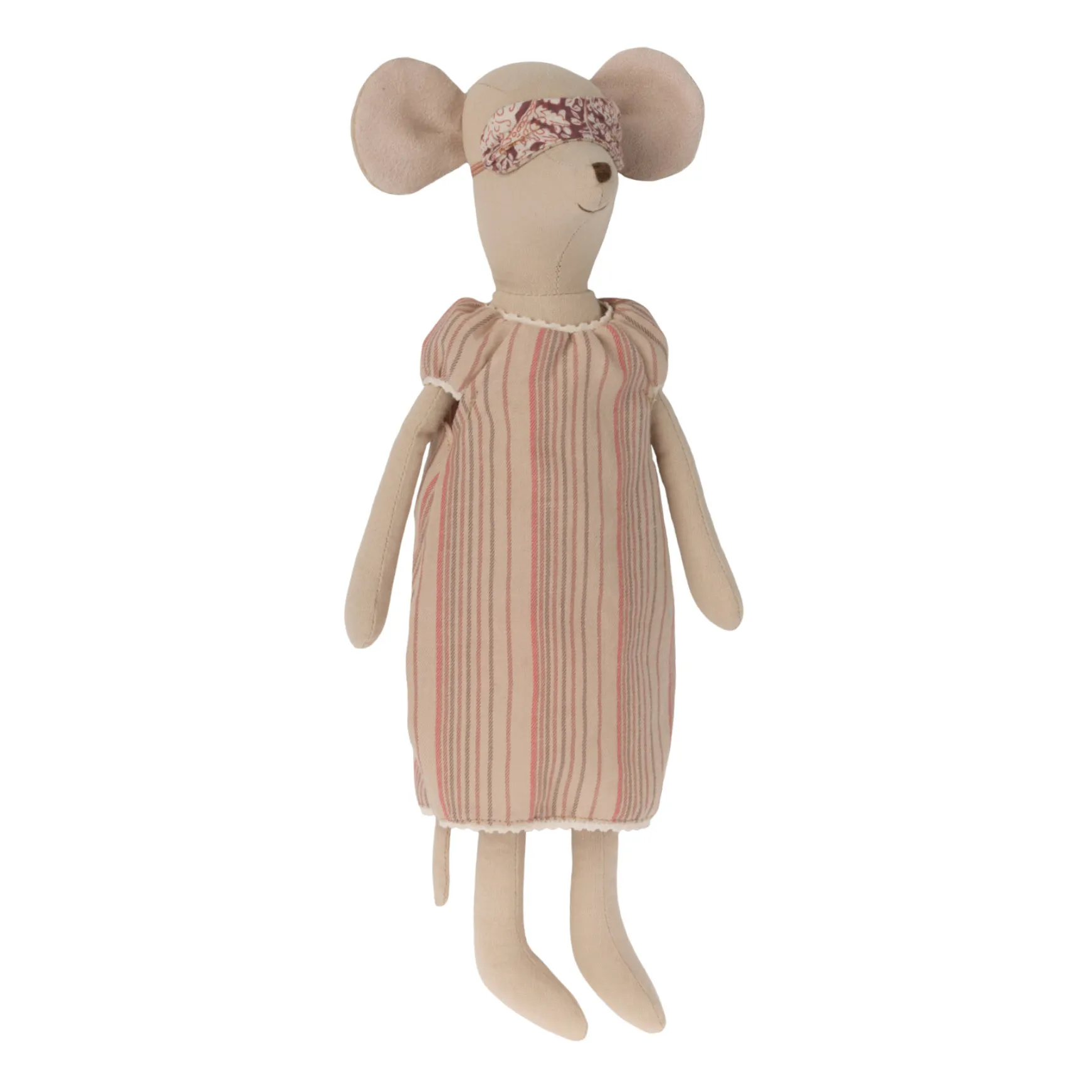 Maileg Multicoloured Soft Toy Mouse In A Nightgown