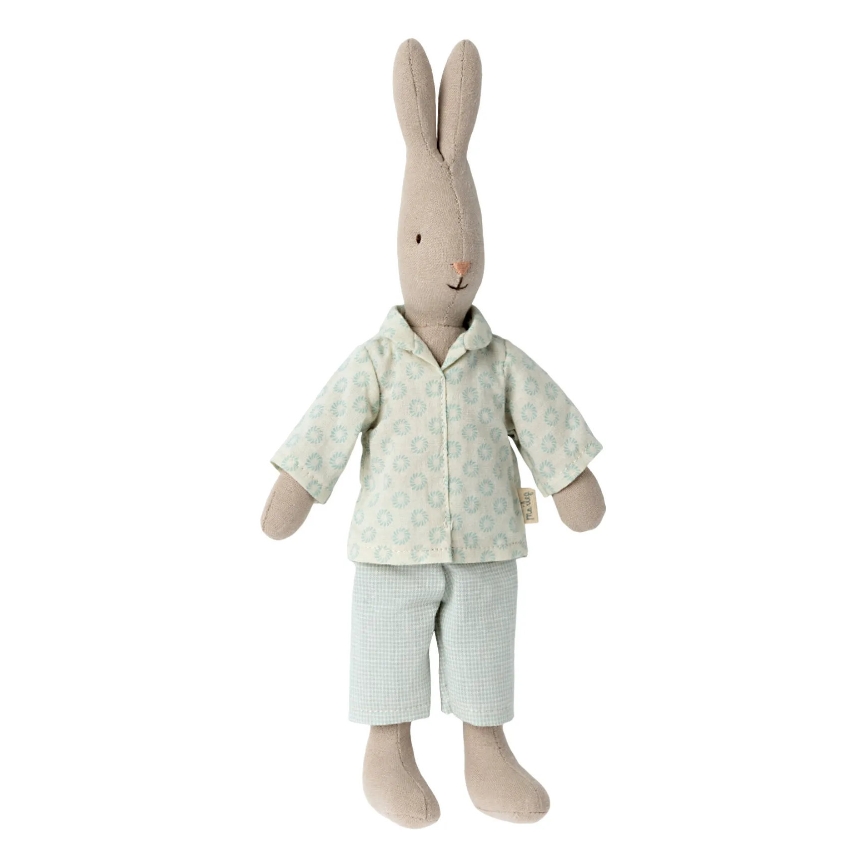 Maileg Multicoloured Soft Toy Rabbit In Pyjamas