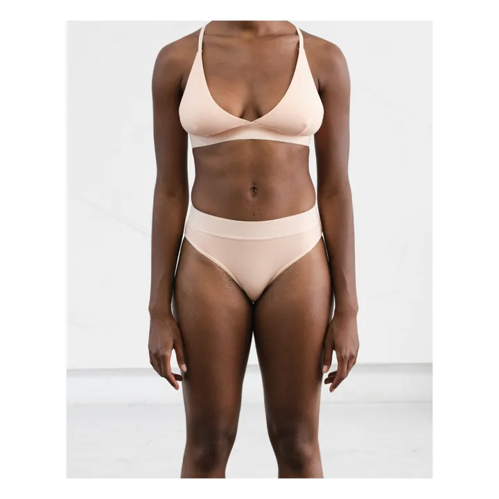Elastic Bell Bamboo Jersey Briefs | Pink- Product image n°1