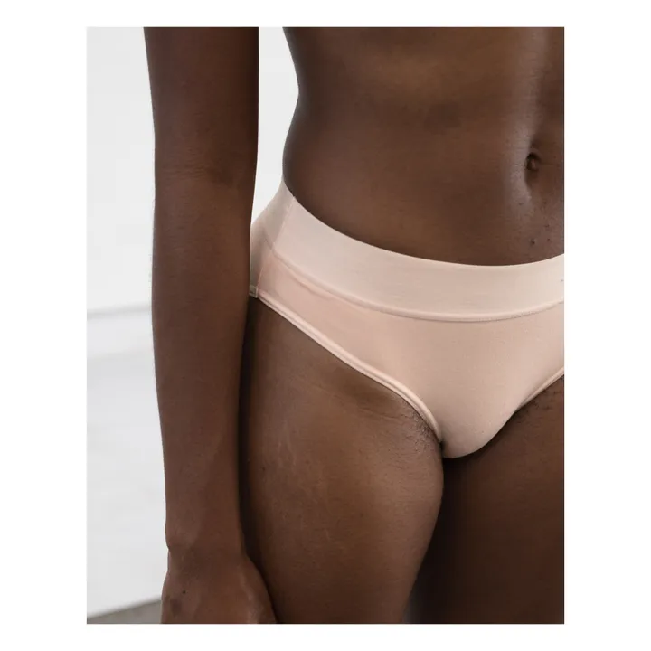 Elastic Bell Bamboo Jersey Briefs | Pink- Product image n°3