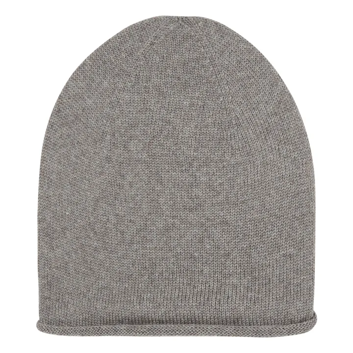 Efa Merino Wool Beanie | Mid grey- Product image n°0