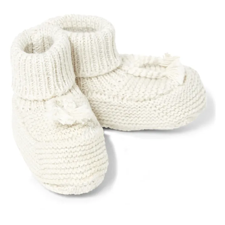 Knitted Booties | Beige- Product image n°1