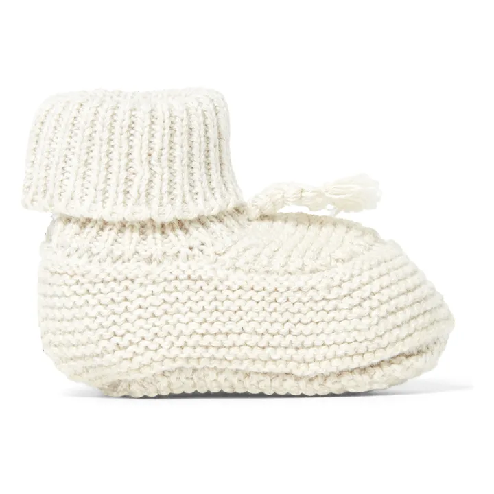Knitted Booties | Beige- Product image n°0