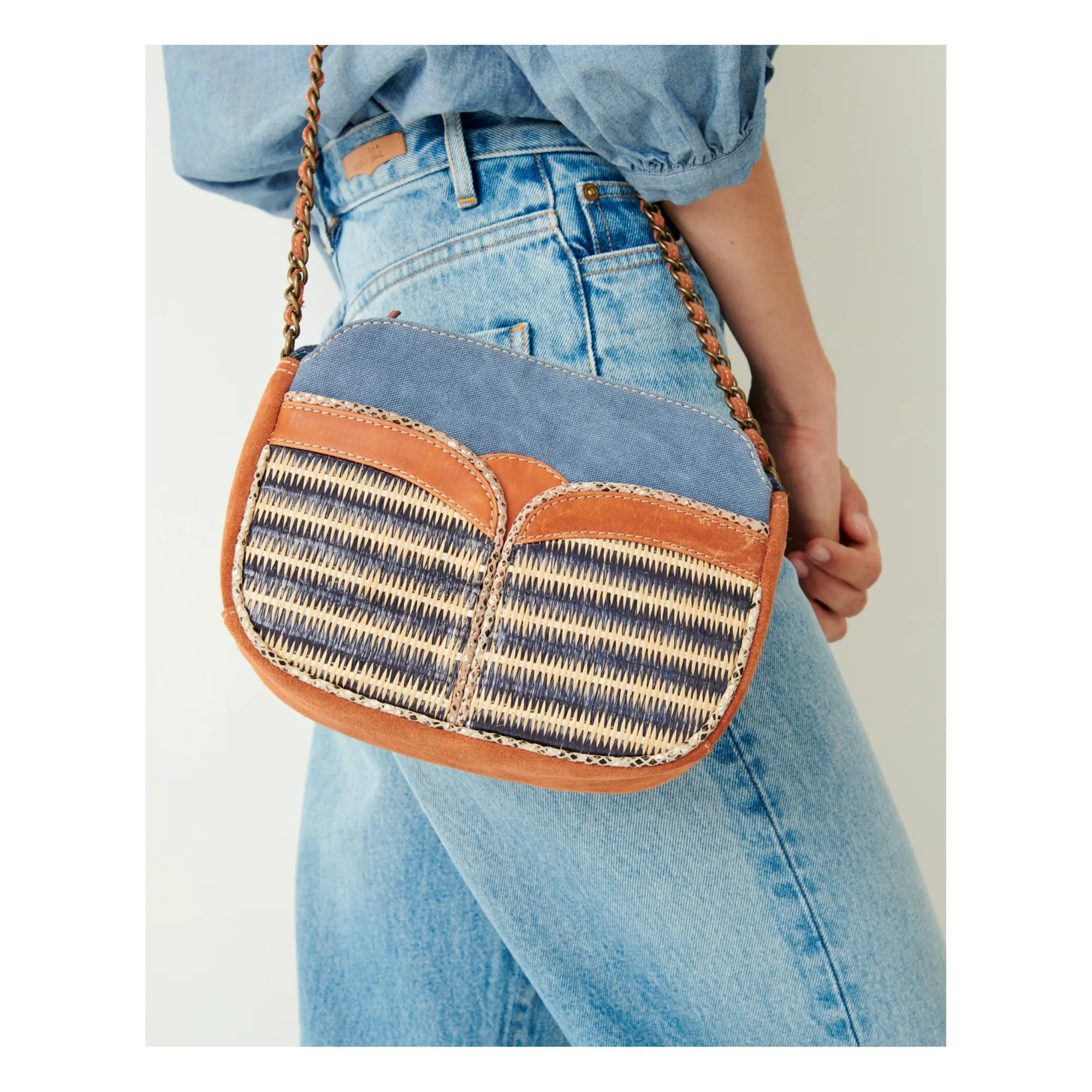 Sessùn Sac Divine Raphia Bleu Smallable